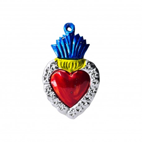 Tin floral sacred heart