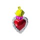 Tin floral sacred heart