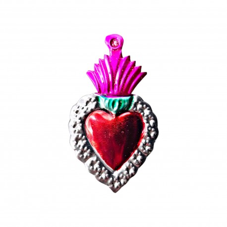 Tin floral sacred heart