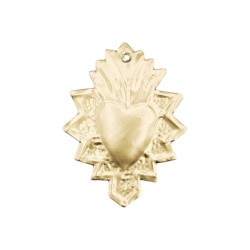 Ex voto coeur sacré bordure fleurie