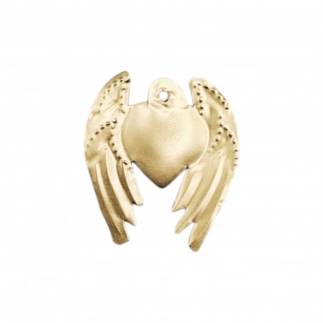 Coeur sacré ailé Rose