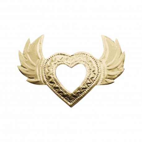 Golden winged heart mirror