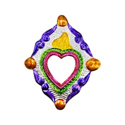 Grand coeur sacré à miroir Dentelle