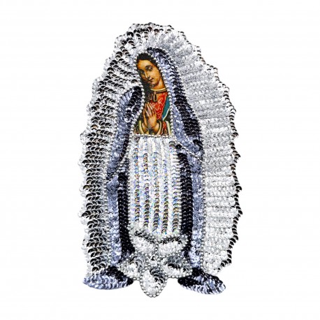 30 cm Virgin of Guadalupe sequin patch