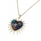 Flowery Sacred Heart Necklace