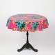 Pink Round Mexican oilcloth tablecloth - Casa Frida