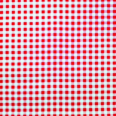 Toile cirée Vichy Rouge