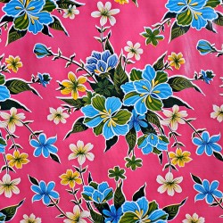 Pink Hibisco oilcloth
