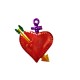 Pequeño Sagrado Corazón atravesado Multicolor: exvoto mexicano colorido - Casa Frida