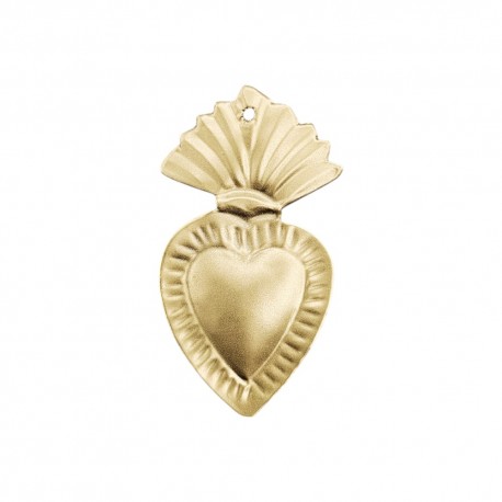 Tin sacred heart with large flame