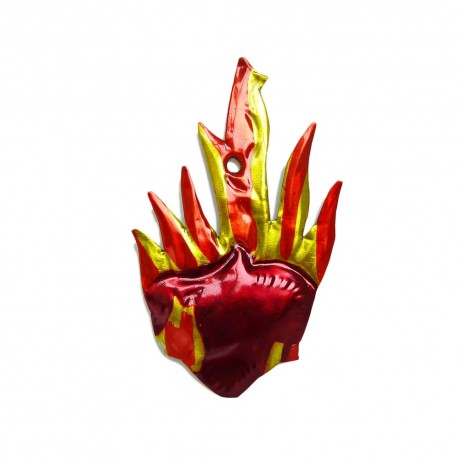 Small Flaming Heart Ornament