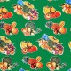 Toile cirée mexicaine Carambola Vert: nappe fruits exotiques - Casa Frida