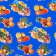 Toile cirée mexicaine Carambola Bleu: nappe fruits exotiques - Casa Frida