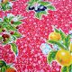Red Manzanitas Oilcloth: colorful tablecloth with little apples - Casa Frida