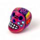 Fuchsia roze decoratieve Calavera magneet, handgemaakt in Mexico - Casa Frida