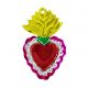 Coeur sacré avec flamme Rose