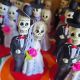 Mariés mexicains - Figurine couple fiancés en terre cuite - Casa Frida