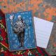 Postkarte Skelett-Cowboy-Gitarrist - Casa Frida