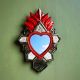 Coeur sacré à miroir Aztèque
