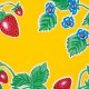 Yellow Fresas oilcloth